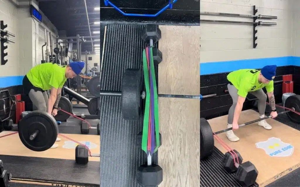 Common Mistakes Doing Banded Deadlifts banded deadlifts, taken by Jake Woodruff, Strength Coach