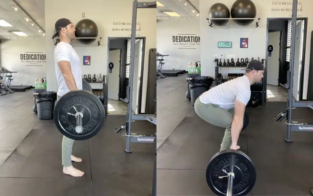 Cons of Barefoot Deadlifting deadlift barefoot, taken by Kurtis Ackerman, Strength Coach