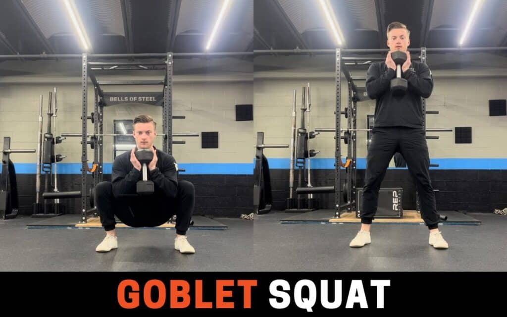 Goblet Squat is one of the best squat progressions, taken by Jake Woodruff, Strength Coach