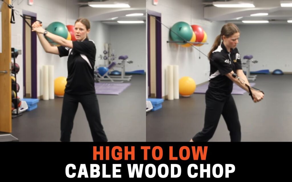 High to Low Cable Wood Chop is one of the best russian twist alternatives