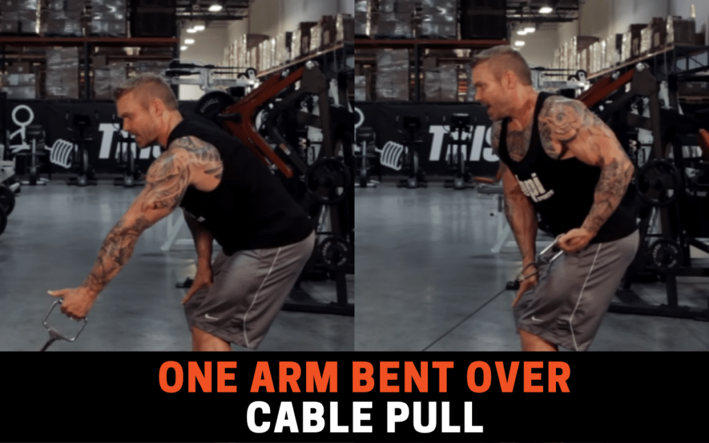 One Arm Bent Over Cable Pull is one of the best compound bicep exercises