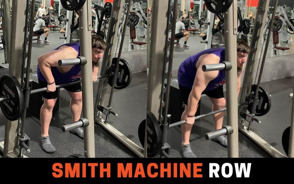 Smith Machine Row smith machine back workout, taken by Derek Reasch, Strength Coach