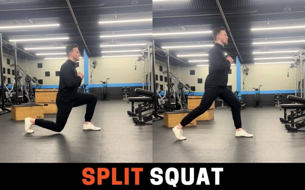 Split Squat is one of the best squat progressions, taken by Jake Woodruff, Strength Coach