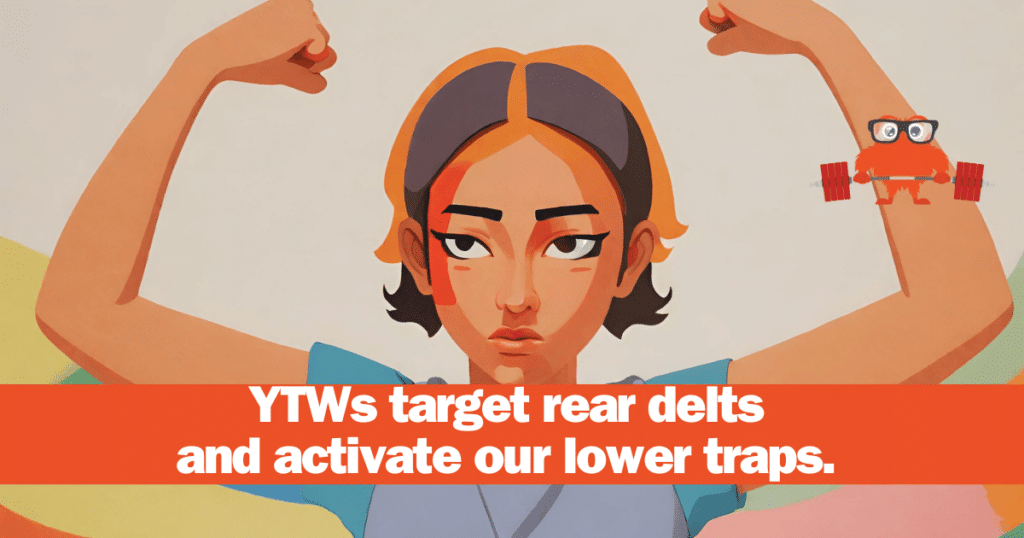 YTWs target rear delts and activate our lower traps.