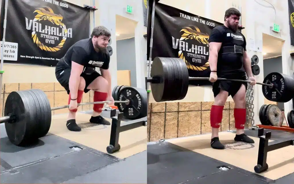 Conventional deadlift technique photos taken by Derek Reasch that incorporate the standard powerlifting rules for deadlift.