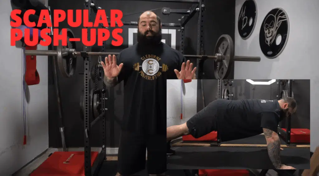 scapular push ups help develop the serratus anterior muscle.