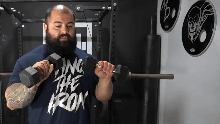 Powerlifting coach Joseph Lucero shows how to do the Zottman Curl.