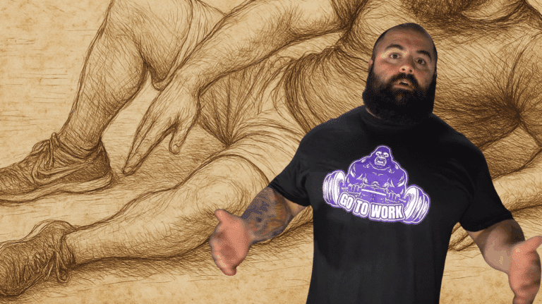 A coach explains heel touches.