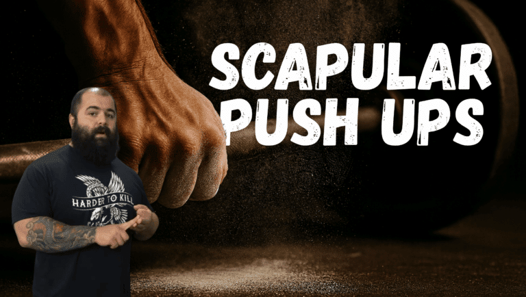A professional strength trainer discusses scapular push ups.